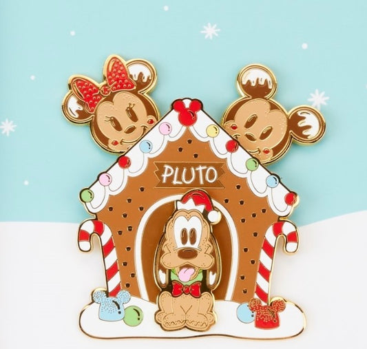 Disney Pop Pin Mickey &amp; Friends Gingerbread Pluto House 8cm